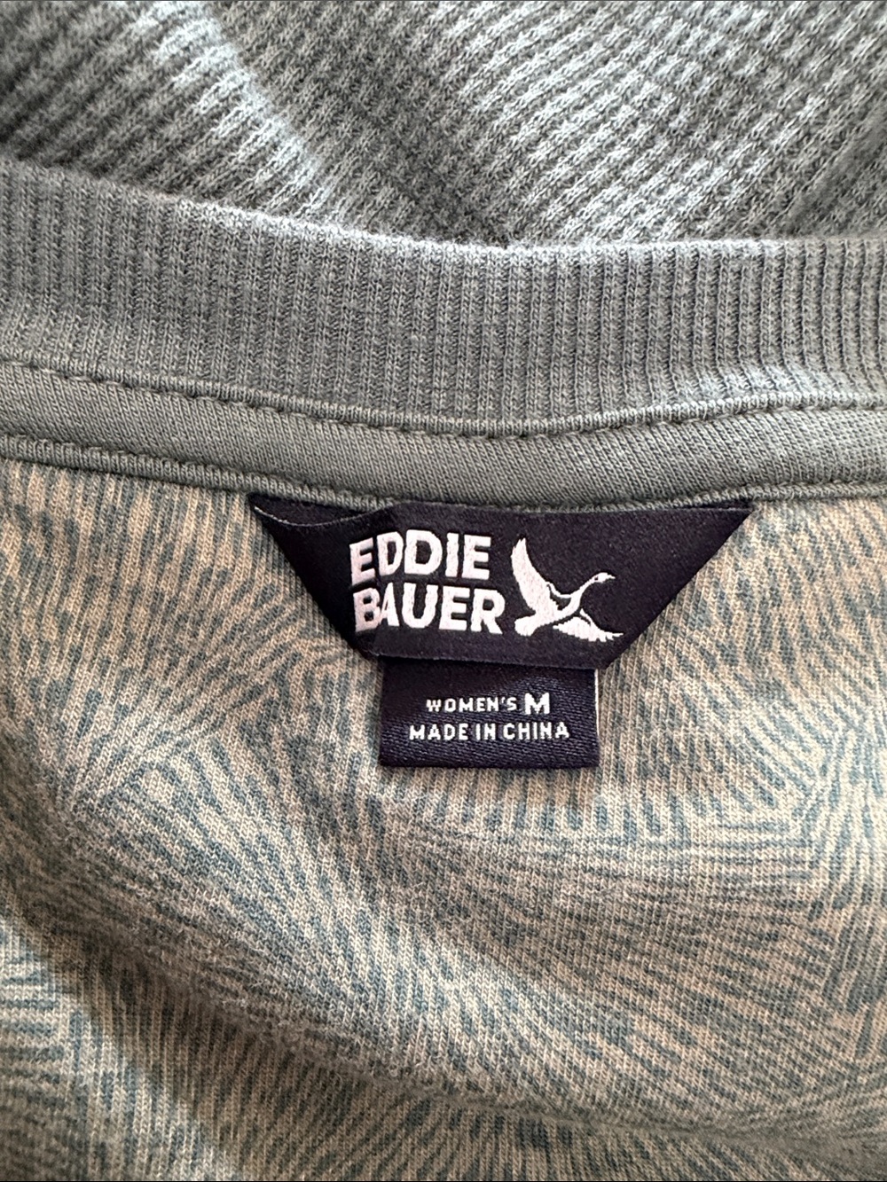 Eddie Bauer Sage Green Waffle Henley Long Sleeve - Picture 4 of 4